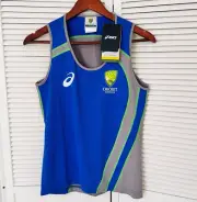 Authentic ASICS Cricket Australia Women's Training Singlet Size 10 Blue/Grey NEW