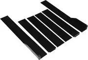Universal Side Skirt, 6PCS Black Anti-scratch Adjustable Length Car Side Skirt for Protection