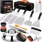 27Pcs Griddle Accessories Kit, Flat Top Grill Tools, Spatula, Basting Cover, Bur