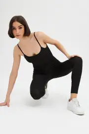 Black Unitard - Size L, Women's Aw One Piece