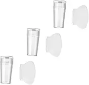 ARTSEWPLY 1set Transparent Nail Stamping Tools Clear Silicone Nail Stampers with Scrapers