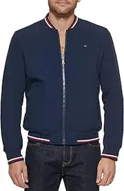 [Tommy Hilfiger] Men's Lightweight Varsity Rib Knit Bomber Jacket