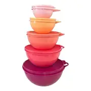 Tupperware 5 piece Thatsa Mixing Bowl Bowls Mega Set New