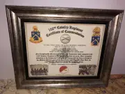 102ND U.S. CAVALRY REGIMENT / COMMEMORATIVE - CERTIFICATE OF COMMENDATION