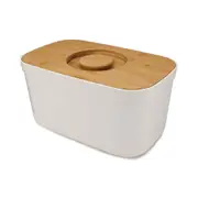 Joseph & Joseph 37cm Bread Bin Storage Container w/ Cutting Board Lid White