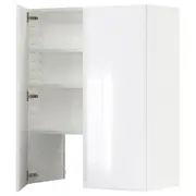 METOD wall cb f extr hood w shlf/door, white/Ringhult white, 80x100 cm
