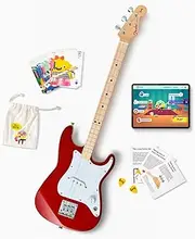 Fender x Loog 3-String Stratocaster Electric kids Guitar 3 string beginner kit (Candy Apple Red)