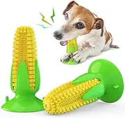 Carllg Puppy Teething Chew Toys, Dog Chew Toys - Corn Stick Tough Toys for Training and Cleaning Teeth, Squeaky Suction Cup Toothbrush Interactive Toy for Small Medium Dog