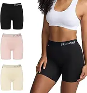 [STEP ONE] Womens Body Shorts Underwear, 3 Pairs, Womens Boxers Underwear, Moisture Wicking, Anti-Chafing Boxers