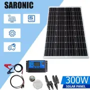 300W 12V Mono Solar Panel Complete Kit Caravan Home Off Gird Battery Charging AU