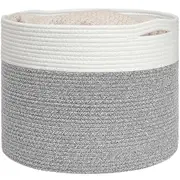 Braided Rope Home Storage Container, 15.8" x 15.8" x 13.8" for Clothes Storage