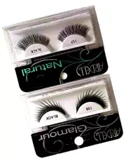Ardell: Natural #117 & Glamour #139 Black False Eyelashes NIB Strips Set of 2