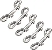 5Pcs Zinc Alloy Double Ended Bolt Snap Hook Double End Snap Chain Clips for Water Bucket Dog Leash Pet Feed Bucket/471/1556