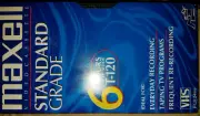 Maxwell VHS T-120 6 Hour Standard Grade Blank VCR Tapes NEW & SEALED