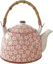 ifundom Ceramic Teapot for Stovetop Brewing Japanese Style Tea Kettle Capacity Loose Tea Pot for Home Kitchen