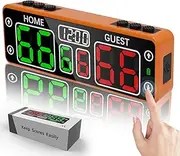 YZ Upgraded Digital Scoreboard with Timer, Mini Magnetic Electronic Scoreboard, LED Portable Scoreboard Basketball, Cornhole Score Keeper for Indoor&Outdoor Games