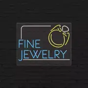 Fine Jewelry Sign for Business Displays | LED Flex Neon | 24"W x 31"H x 1"D