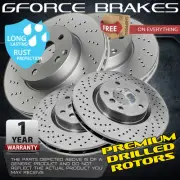 Front and Rear Cross Drilled Brake Rotors for 2017-2024 Nissan Armada (for: Nissan)