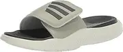 [adidas] Unisex Alphabounce Slides Sandal, Putty Grey/Charcoal/Off White, 13 US Men
