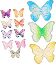 EXQUIMEUBLE Butterfly Acrylic Nail Charms Nail Art Accessories for DIY Crafting Vibrant Decorations for Stunning Manicure Styles Portable and Lightweight Design for Go Use