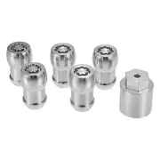 82215711 Wheel Lock Locking Lug Nut Kit with Key for Wrangler JL 2018-2024 2020-2024 Silver