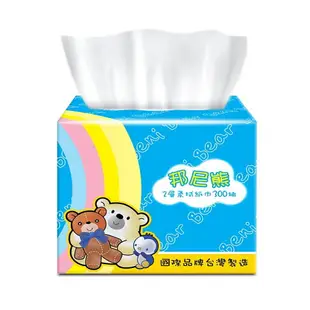 BeniBear邦尼熊抽取式柔拭紙巾300抽30包/箱(彩虹版)