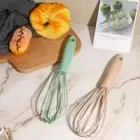 Silicone Handle Cook Baking Tool Egg Beater Egg Mixer Stirring Whisk Blender