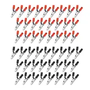 50Pcs Electrical Test Clamps Metal Alligator Clips For Electric Testing Work