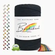 Macrame Cord 4mm - Single Strand Macrame Cord - Cotton Cord for Macrame Knott...