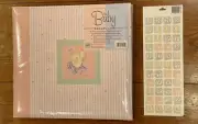 BABY PRE MADE 14x14 Double Page Scrapbook Layout Handmade 21 PAGES GIRL New Mom