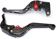 TDR Black Motorcycle CNC Clutch & Brake Adjustable Long Levers for CB919 2002-2007, CBR600 F2, F3, F4, F4i 1991-2007, CBR900RR 1993-1999