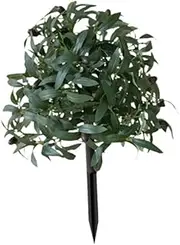 B Baosity Artificial Outdoor Plants with Stake Backyard Decor Easy to Push in The Ground Front Porch Decor Olive Leaf Shape for Hedge