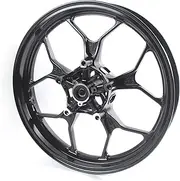 Gloss Black Front Wheel Rim Compatible with Yamaha YZF R3 R25 2015-2024 ABS include, MT03 MT25 2015-2024
