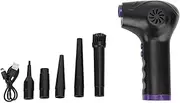 Vomeko Electric Air Duster, Air Duster 60000RPM 2 Speed Powerful Air Blower,Portable Rechargeable Keyboard Cleaner with 5 Nozzles and Light