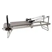 TOPONE Foldable Steel Frame Pilates Reformer Machine Perfect for Home Workouts - Beige