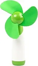 TRIXES Handheld Soft Blade Fan Green Adjustable Head