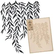 Reusable PLASTIC STENCIL Template // 17.7x25.6" or 25.6x37.4" // WEEPING WILLOW