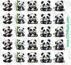 Panda Water Slide Nail Decals Set of 25 Salon Quality