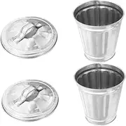 TINEASUR 2pcs Mini Trash Can Mini Desk Trash Can Mini Garbage Cans Pencil Cup Holder Pencil Holder Flower Buckets Pen Holder for Desk Mini Desktop Trash Can Desk Trash Can Mini