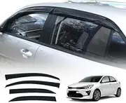OAD4X4 Weathershields Compatible with KIA Rio YB Series Hatch 2017-Onwards, Weather Shields Window Visors Wind Deflectors Sun Rain Guard 4PCS Set