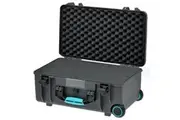 HPRC 2500W - Wheeld Hard Case with Cubed Foam & Turquoise Handle (Grey)