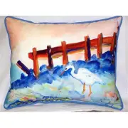 Betsy Drake HJ179 Great White Heron Large Indoor & Outdoor Pillow 16 x 20