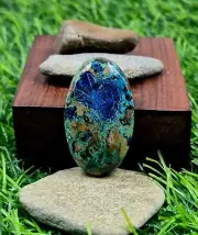 Natural Shattuckite Cabochon Gemstone Oval Shape Shattuckite Making For Jewelry