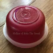 Tupperware Smidgets Pill 1 oz Mini Travel Container Sparkling Shimmering Red