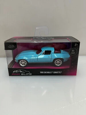 Jada Toys Pink Slips 1:32 Die-Cast Cars Assortment, 4oz - 1966 Chevrolet Corvett