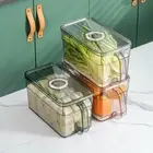 Stackable Fridge Drawers Organizer Bins Sealed Fruit Containers Household