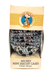 NOS Chef Mickey Mouse Mini Biscuit Muffin Cupcake Cases Liners 120 Count Disney