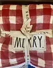 Rae Dunn Merry Sherpa Buffalo Plaid Throw Blanket ~ 50 x 60” ~ NWT