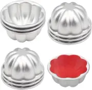 10Pcs Pudding Cup Molds, 3.7''x1.77'' Mini Fluted Cake Pans, Non-Stick Jelly To