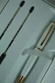 A.T. Cross Pearlescent White Medalist and 23KT Rose Gold Appointments and Cross